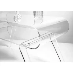 Tavolino da Salotto in Plexiglass Trasparente o con Legno di Design - Gesso