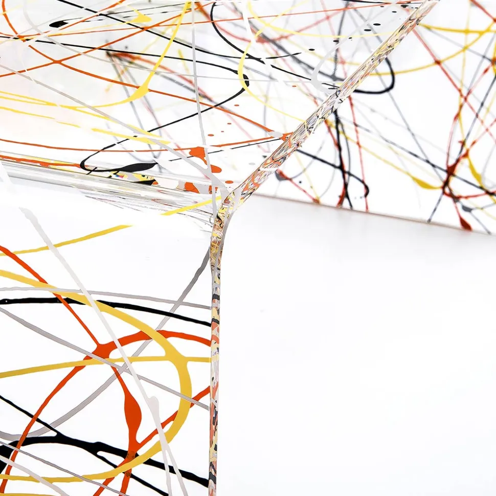 Tavolino da Salotto in Plexiglass Trasparente Realizzato in Italia - Vichy