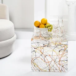 Tavolino da Salotto in Plexiglass Trasparente Realizzato in Italia - Vichy