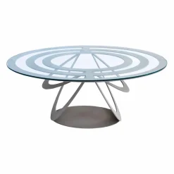 Tavolino da Salotto in Vetro e Ferro Bianco o Ardesia Made in Italy – Olfeo