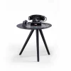 Tavolino da Salotto Moderno con Piano Rotondo in Gres Made in Italy - Stoccarda