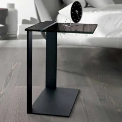 Tavolino da Salotto Moderno Metallo e Vetro Fumè o Chiaro Made in Italy – Teilor