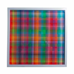 Tavolino da salotto moderno 50x50cm in metallo Nina, made in Italy