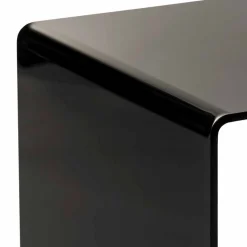 Tavolino da salotto nero moderno 40x40cm Terry Small, made in Italy