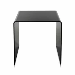 Tavolino da salotto nero moderno 40x40cm Terry Small, made in Italy