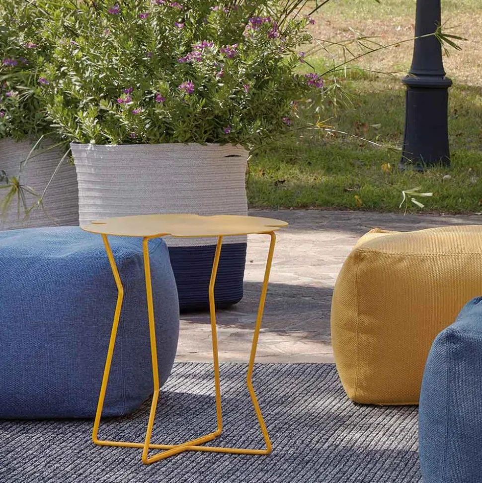 Tavolino da Salotto per Esterno in Metallo Colorato di Design Moderno - Kathrin