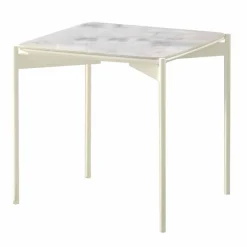 Tavolino da Salotto Quadrato in Ceramica e Metallo di Design Moderno – Istrice