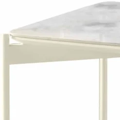 Tavolino da Salotto Quadrato in Ceramica e Metallo di Design Moderno – Istrice