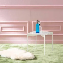 Tavolino da Salotto Quadrato in Ceramica e Metallo di Design Moderno – Istrice