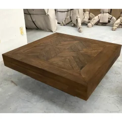 Tavolino da Salotto Quadrato in Legno Tropicale Riciclato - Slide