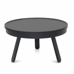 Tavolino da Salotto Rotondo di Design in Legno Massello e Metallo - Salerno
