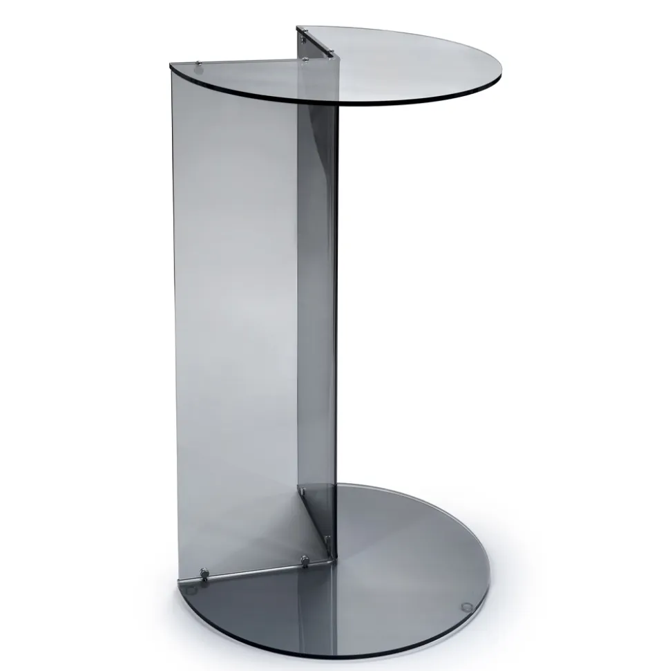 Tavolino da Salotto Rotondo in Plexiglass Trasparente Made in Italy - Tabli