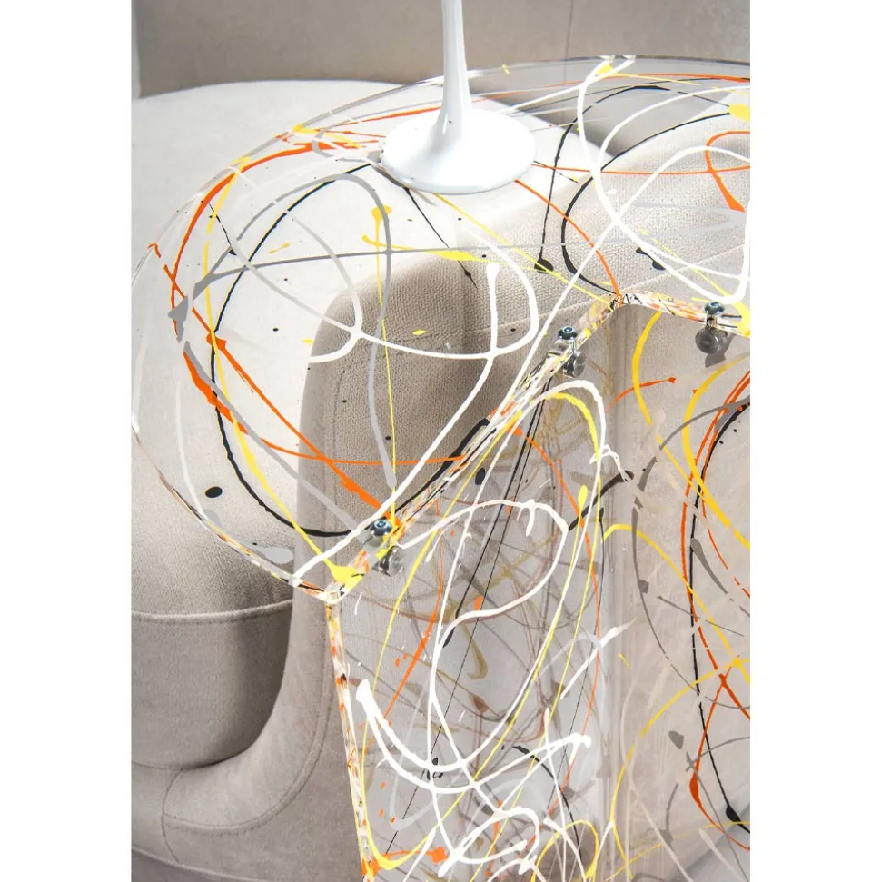 Tavolino da Salotto Rotondo in Plexiglass Trasparente Made in Italy - Tabli