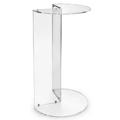 Tavolino da Salotto Rotondo in Plexiglass Trasparente Made in Italy - Tabli