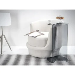 Tavolino da Salotto Rotondo in Plexiglass Trasparente Made in Italy - Tabli
