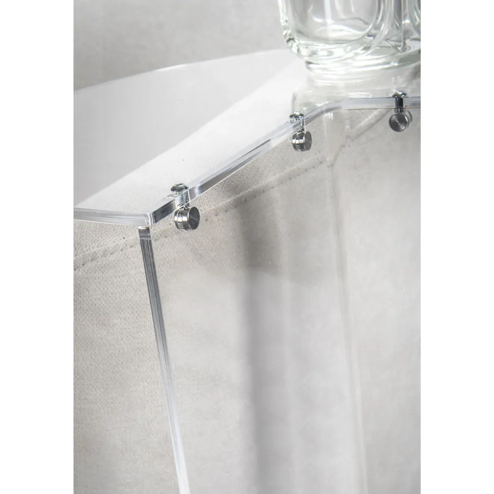 Tavolino da Salotto Rotondo in Plexiglass Trasparente Made in Italy - Tabli