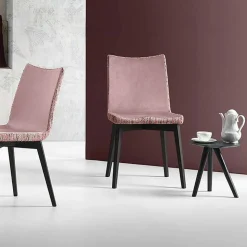 Tavolino da Salotto Tondo in Legno Laccato Grigio Nero Made in Italy - Stoccarda
