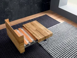 Tavolino da Salotto Trasformabile in Legno Massiccio Made in Italy - Trabucco