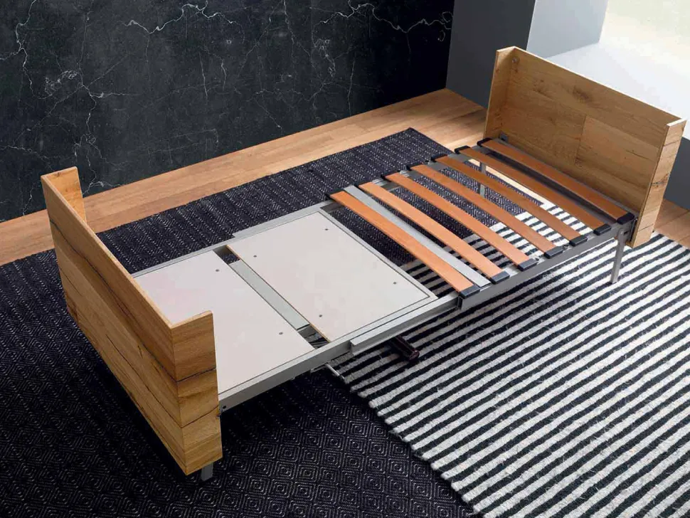 Tavolino da Salotto Trasformabile in Legno Massiccio Made in Italy - Trabucco
