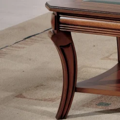 Tavolino da Soggiorno Rettangolare con Piano in Vetro Made in Italy - Gaol