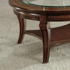 Tavolino da Soggiorno Rotondo con Piano in Vetro Made in Italy - Onatha