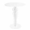 Tavolino design classico, in cristallo acrilico H 64cm, Cles