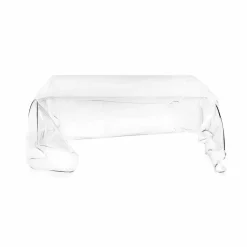 Tavolino design moderno in plexiglass trasparente drappeggiato Asia