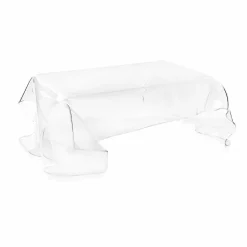 Tavolino design moderno in plexiglass trasparente drappeggiato Asia