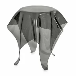 Tavolino design moderno in plexiglass fumé Otto, made in Italy