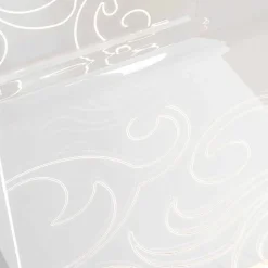 Tavolino di design in plexiglass con luce led made in Italy, Chiusi