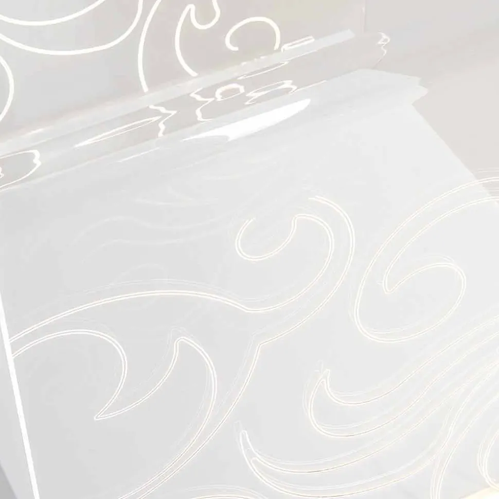 Tavolino di design in plexiglass con luce led made in Italy, Chiusi