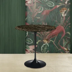 Tavolino Eero Saarinen H 52 Ovale in Marmo Emperador Dark Made in Italy - Scarlet