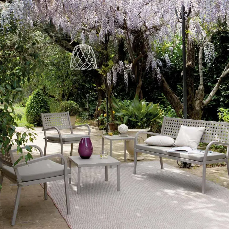 Tavolino Impilabile da Giardino in Acciaio Zincato Realizzato in Italia – Aberdeen