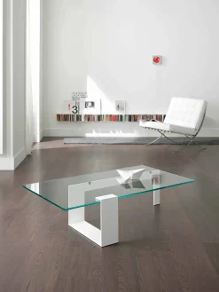 Tavolino in Vetro Extrachiaro da Salotto di Design Moderno Made in Italy – Scoby