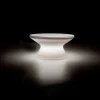 Tavolino Luminoso da Esterno in Polietilene e HPL Bianco Made in Italy - Desmond