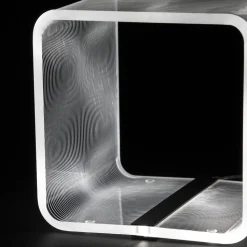 Tavolino Luminoso LED RGB Acrilico Trasparente Decoro Laser - Robiola