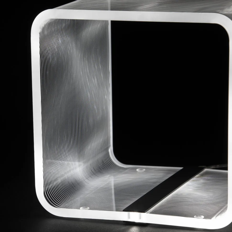 Tavolino Luminoso LED RGB Acrilico Trasparente Decoro Laser - Robiola