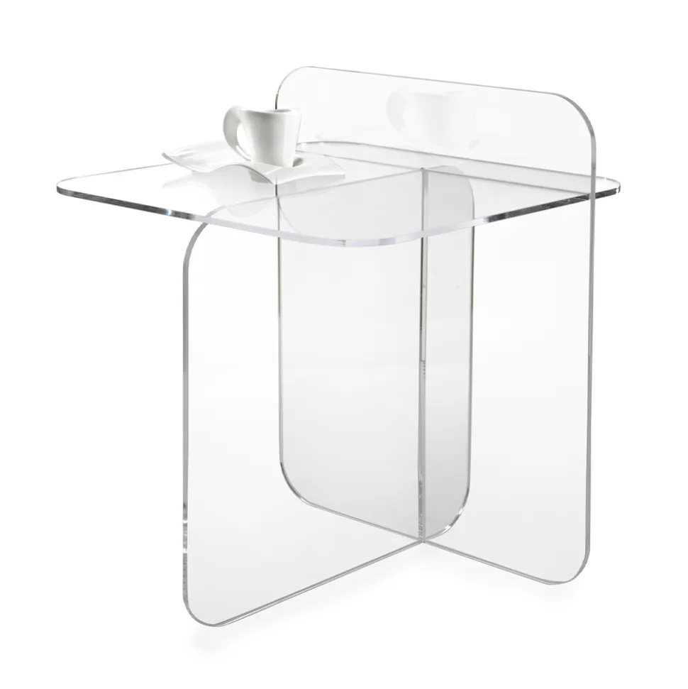 Tavolino Moderno da Soggiorno in Plexiglass Made in Italy - Ariel