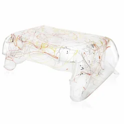Tavolino moderno in plexiglass multicolor made in Italy, Asia