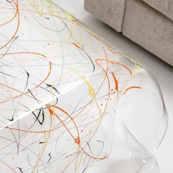 Tavolino moderno in plexiglass multicolor made in Italy, Asia