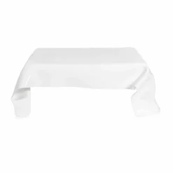 Tavolino moderno in plexiglass bianco drappeggiato Asia, made in Italy