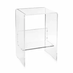 Tavolino moderno in plexyglass L50 x H76 x P40 cm  Aza, made in Italy