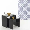 Tavolino nero design moderno 50x50cm Terry Big, made in Italy