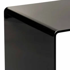 Tavolino nero design moderno 50x50cm Terry Big, made in Italy