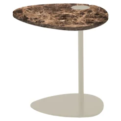 Tavolino per Salotto in Metallo e Marmo di Marquinia, Design di Lusso - Yassine
