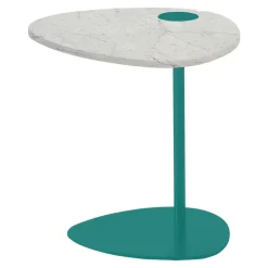 Tavolino per Salotto in Metallo e Marmo di Marquinia, Design di Lusso - Yassine