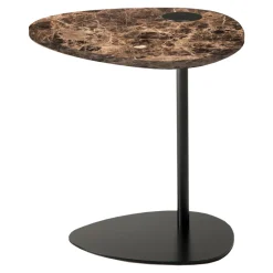 Tavolino per Salotto in Metallo e Marmo di Marquinia, Design di Lusso - Yassine