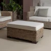 Tavolino-Pouf da Giardino in Kubù Grigio con Cuscino – Cerys