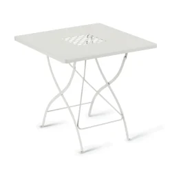 Tavolino Quadrato Pieghevole da Esterno in Acciaio Zincato Made in Italy - Selvaggia