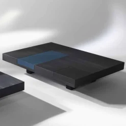 Tavolino rettangolare moderno con vassoi incorporati estraibili Iris